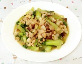 香菇肉丁炒油菜[图]