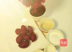 豆浆紫薯芝麻饼的做法图解1