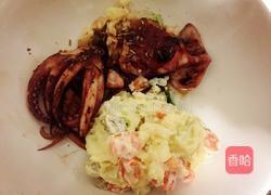 乌贼配沙拉的做法图解4