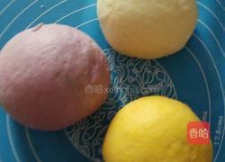 牛奶南瓜，牛奶紫薯，牛奶麦芯粉，罗卜鲜肉包子的做法图解2