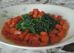 胡萝卜炒菠菜