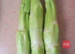 腊肉炒棒菜的做法图解2