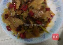 腊肉炒棒菜的做法图解5