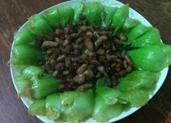 耗油肉丁油菜