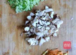 Illustration of how to make radish and mushroom cakes 2