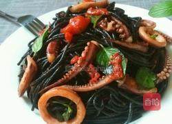 意大利面（鲜鱿墨鱼面）的做法图解14