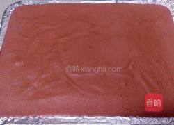 红曲粉奶油蛋糕卷的做法图解12