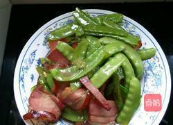 腊肉炒荷兰豆的做法图解7