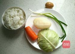 三丝炒饭的做法图解1