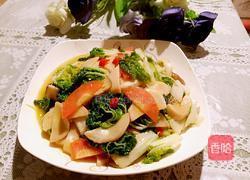 鸡腿菇炒油菜的做法图解5