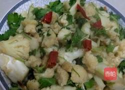 香菜炒菜花的做法图解5