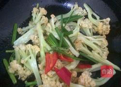 素炒花菜的做法图解8
