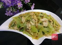 莴笋炒鸡肉的做法图解7