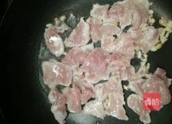 肉片炒包心芥菜的做法图解4