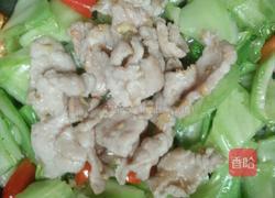 肉片炒包心芥菜的做法图解7