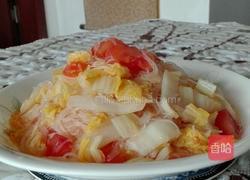 娃娃菜粉丝炒番茄的做法图解12