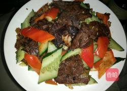 青瓜炒牛肉的做法图解4