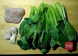 肉沫白灼菜心的做法图解1