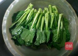 肉沫白灼菜心的做法图解2