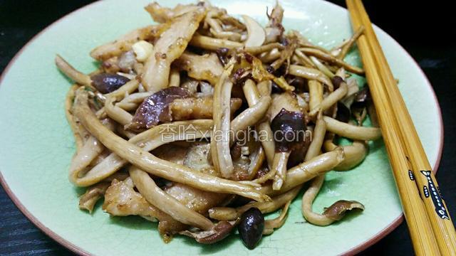 茶树菇炒猪颈肉