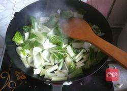 小白菜炒虾米的做法图解4