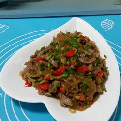 酸豆角鸡胗炒粉条的做法[图]