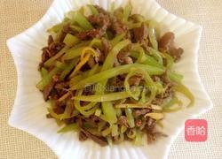 莴笋炒牛肉丝的做法图解7