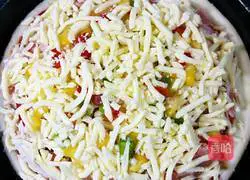 Illustration of how to make bacon pizza 9