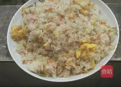 Illustration of how to make egg fried rice 10