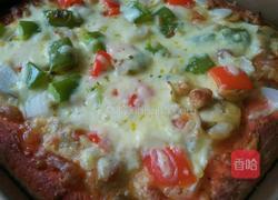 蘑菇鸡肉比萨的做法图解12