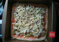 蘑菇鸡肉比萨的做法图解8