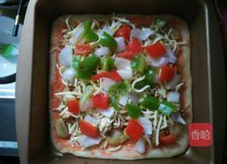 蘑菇鸡肉比萨的做法图解9