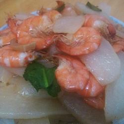 萝卜炒虾的做法[图]