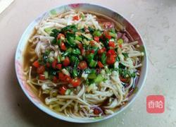 辣椒葱油淋金针菇的做法图解7