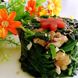 香拌核桃菠菜塔的做法[图]