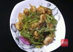 香辣芹菜炒虾仁的做法图解8