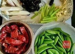 甜豆炒牛肉的做法图解1