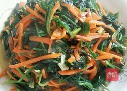 清炒菠菜胡萝卜的做法图解4