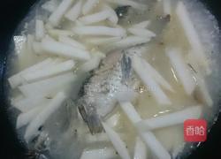 萝卜丝鲫鱼汤的做法图解4