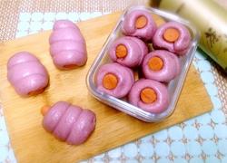 紫薯火腿肠花卷