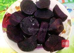 紫薯火腿肠花卷的做法图解3