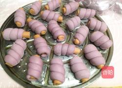 紫薯火腿肠花卷的做法图解12