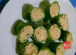 尖椒豆腐酿的做法图解4