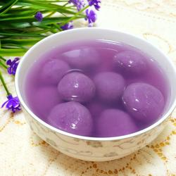 紫薯豆沙汤圆的做法[图]