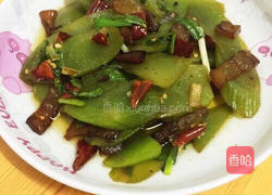 莴笋炒腊肉的做法图解5