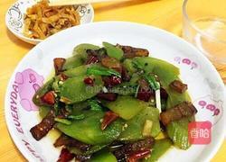 莴笋炒腊肉的做法图解6