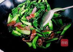 腊肠炒芥兰的做法图解6