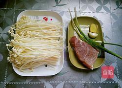 肉沫炝金针的做法图解1