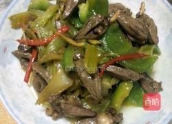 西芹炒鸭心的做法图解5