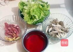 平菇白菜鸡血汤的做法图解1